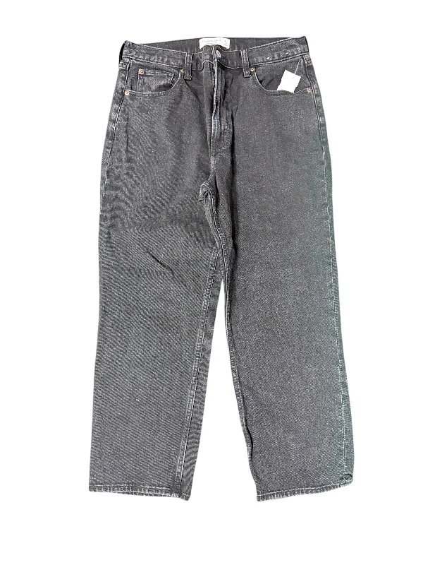 Soft Layers Jeans Straight By Abercrombie And Fitch In Black Denim, Size: 12
