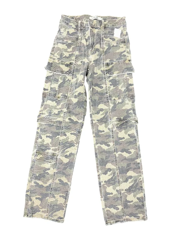 Relaxed Tops Jeans Straight By Cmc In Camouflage Print, Size: 2
