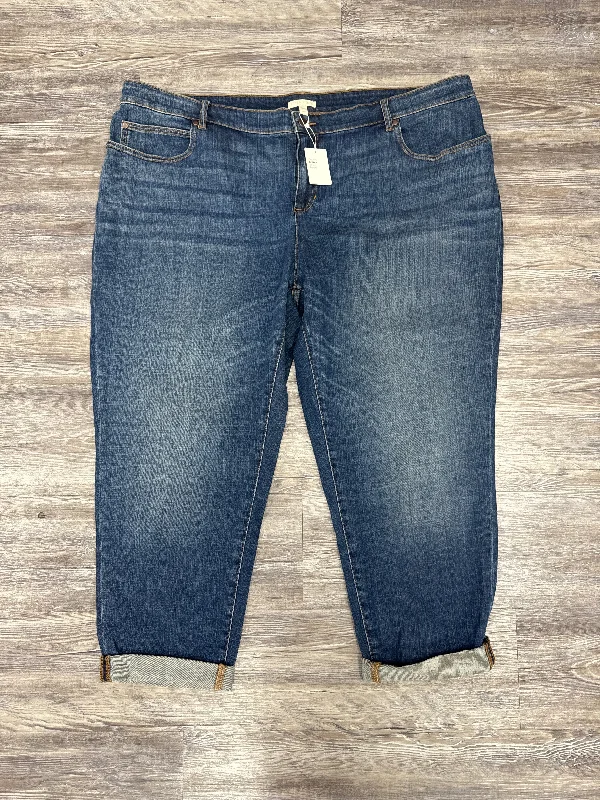 Unique Fashion Jeans Straight By Eileen Fisher In Blue Denim, Size: 24W