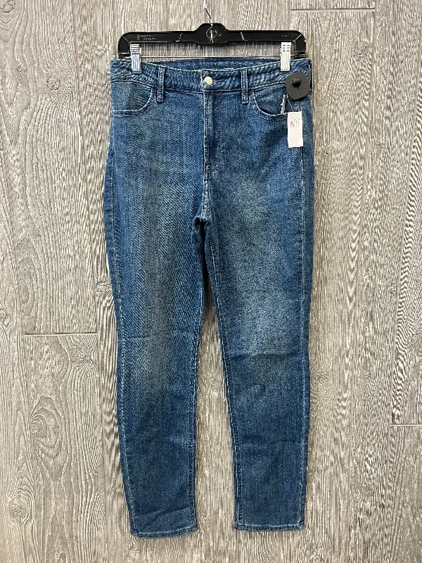 Smart Casuals Jeans Straight By Old Navy In Blue Denim, Size: 8