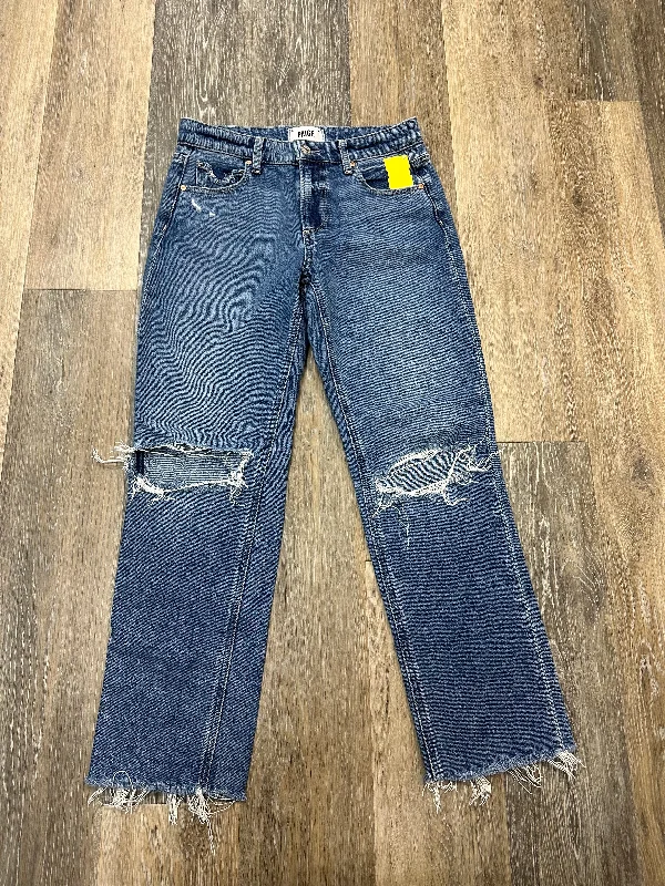 Comfortable Sweaters Jeans Straight By Paige In Blue Denim, Size: 0