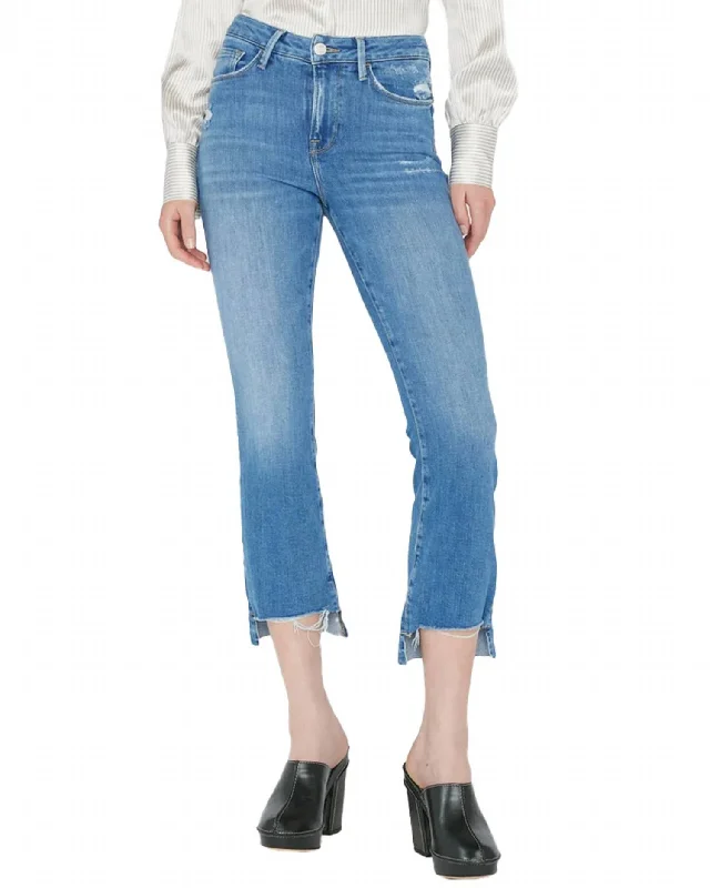 Casual And Casual Le Crop Mini Boot Raw Jean In Drizzle Rips Chew