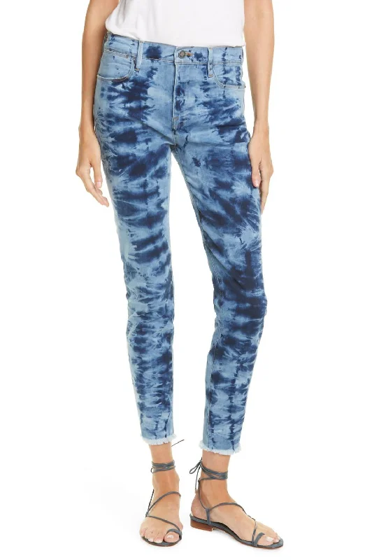 Classic Series Le High Skinny Raw Edge Jeans In Gaze