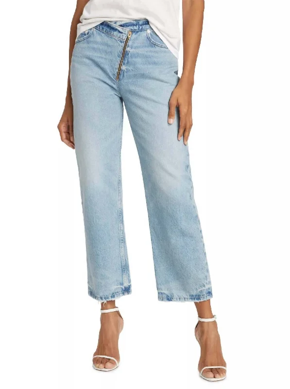 Elegant Comfort Le Jane Crop Angled Jean In Rhode