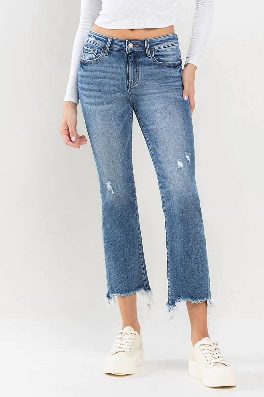 Fashion Innovation Mid Rise Ankle Bootcut Jean In Empathy