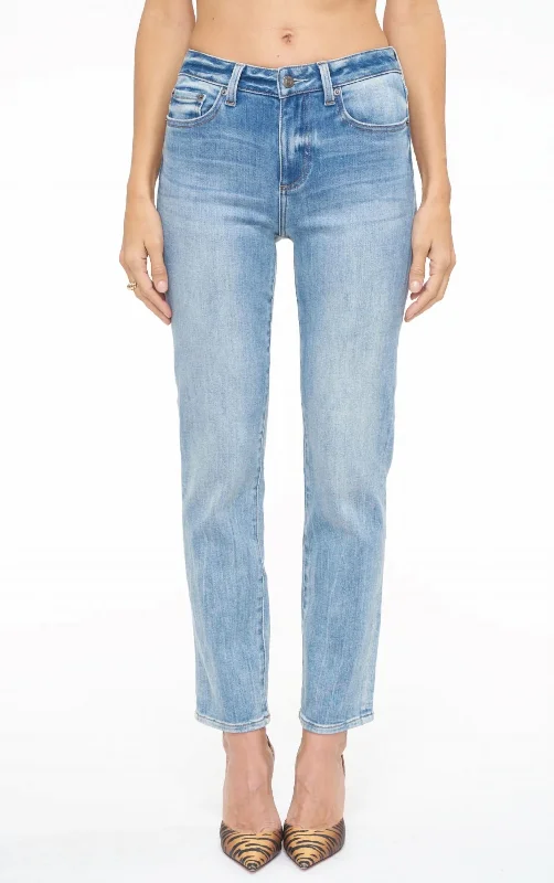Soft Feel Monroe High Rise Cigarette Jeans In Sierra