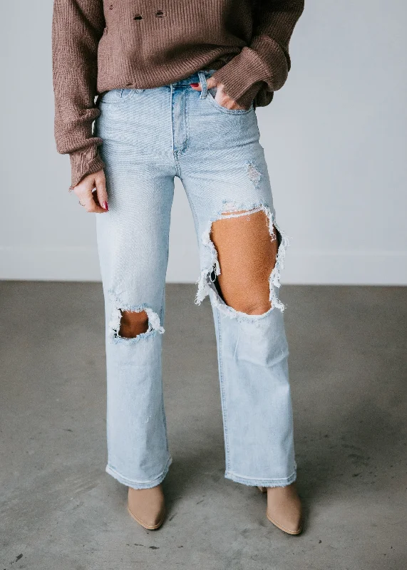 Comfortable And Cold-proof Nona Loose Fit Jeans