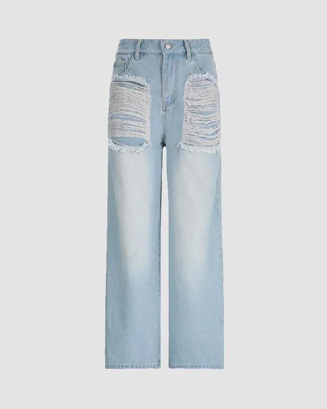 Sweet Breath Oceapost Distressed Denim Jeans