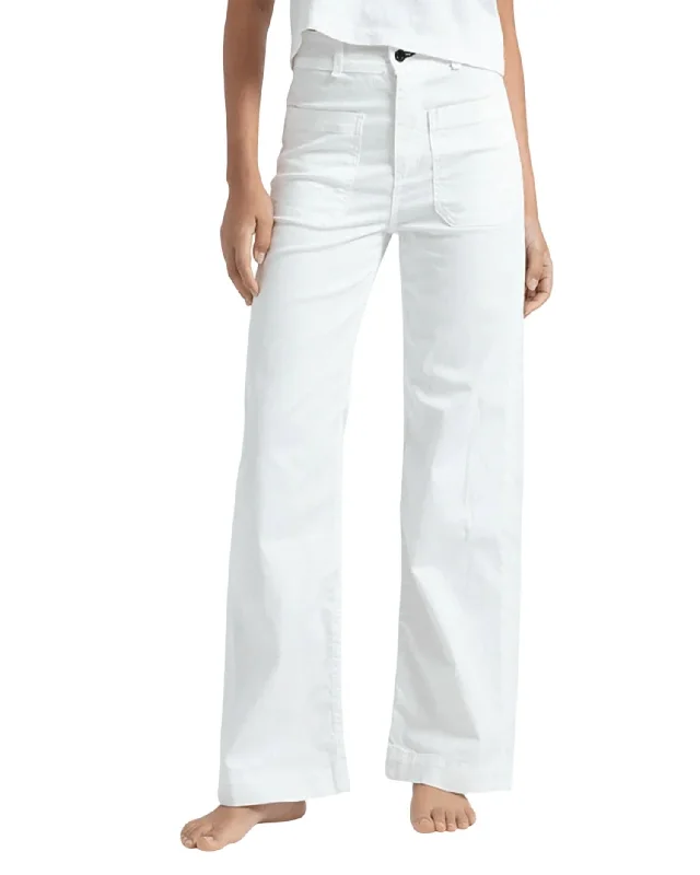 Cozy Layers Sailor Twill Pant In Ivory