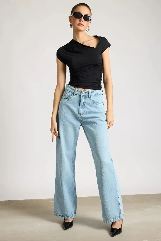 Avant-garde Design Skyward Blue Straight Fit Jeans