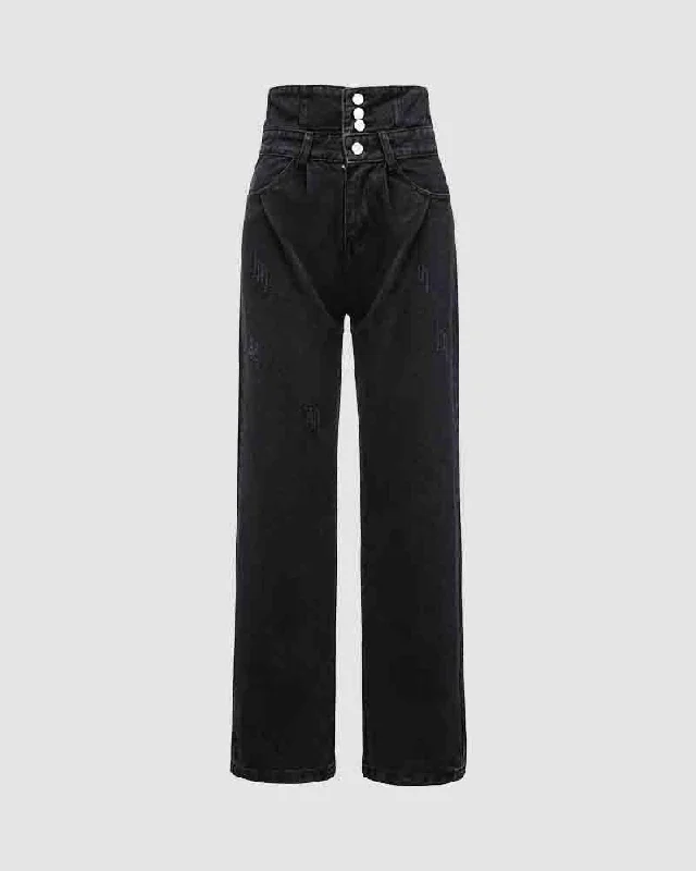 Nightclub Style Unfolded Change Flare Pants
