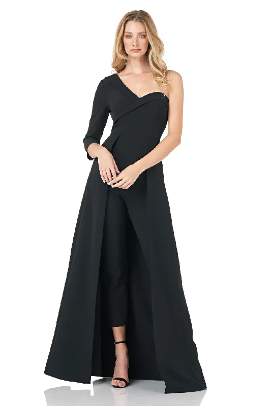 Slim Fit Crepe Walk Thru Jumpsuit