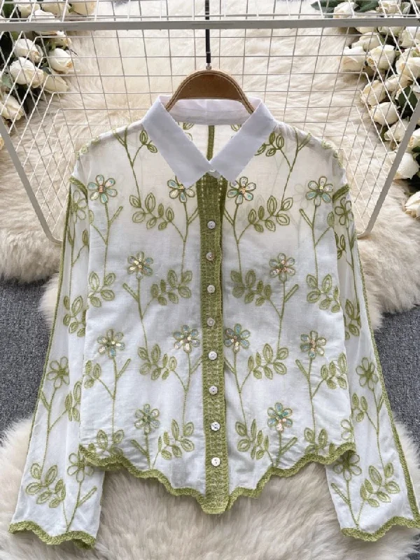 Retro Fashion Andrew Embroidered Cotton Shirt