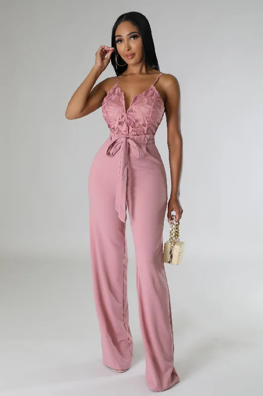 Elegant Series Lace Boxy Jumpsuit