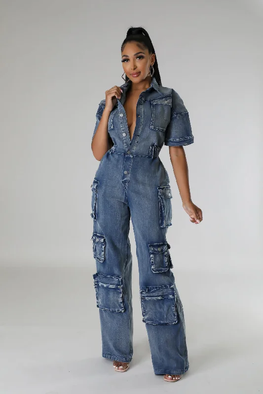 Perfect Tailoring Aubree Denim Jumpsuit