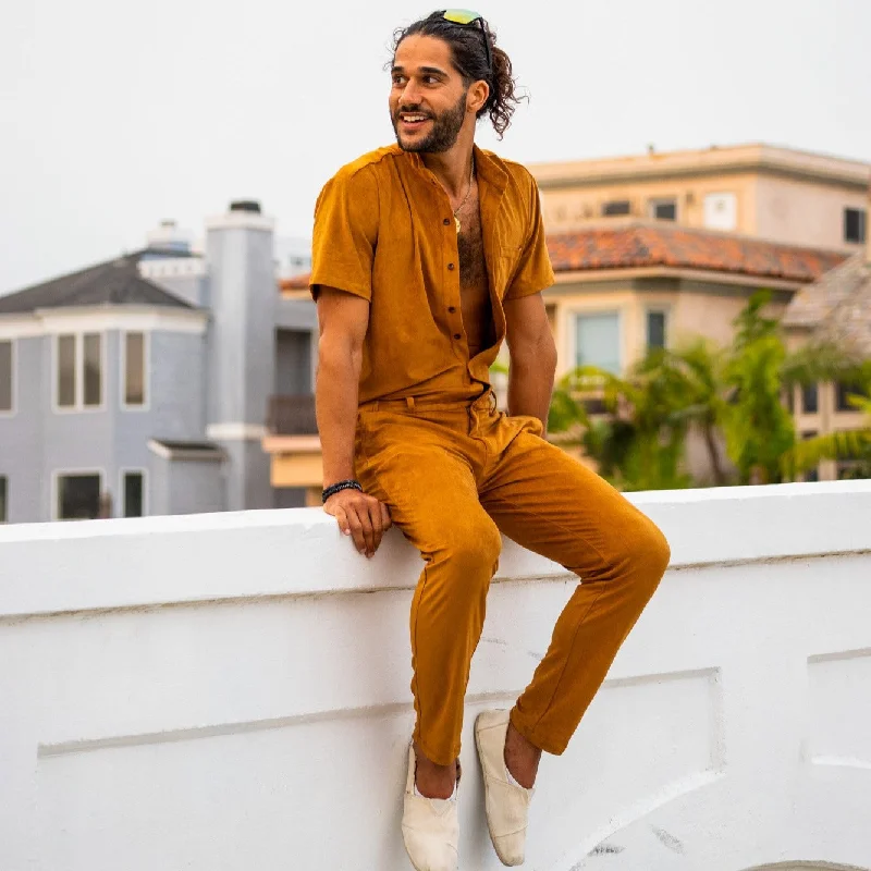 Comfortable down Desert Suede Jumpsuit