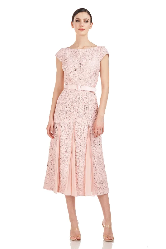 Warm Chic Angelina Lace Tea Length Dress
