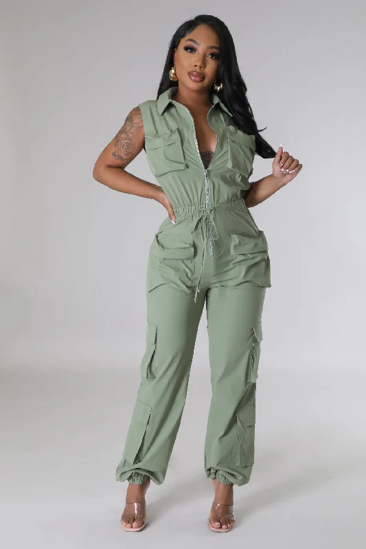 Age-reducing Style Lanyiah Jumpsuit
