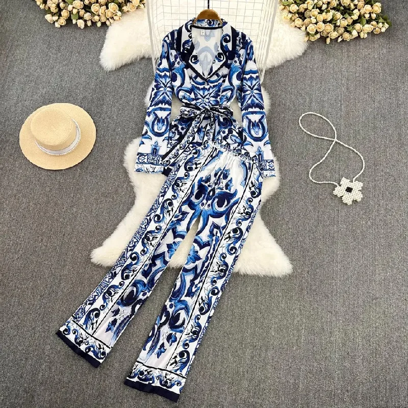 Elegant And Casual Louvre Abstract Summer Two Piece Set