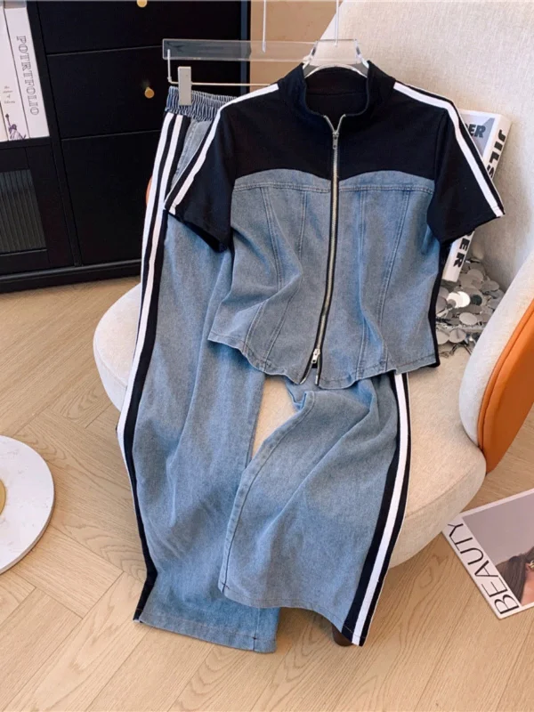 Cozy Lounge Wear Maistro Knitted Soft Denim Co-ord Set