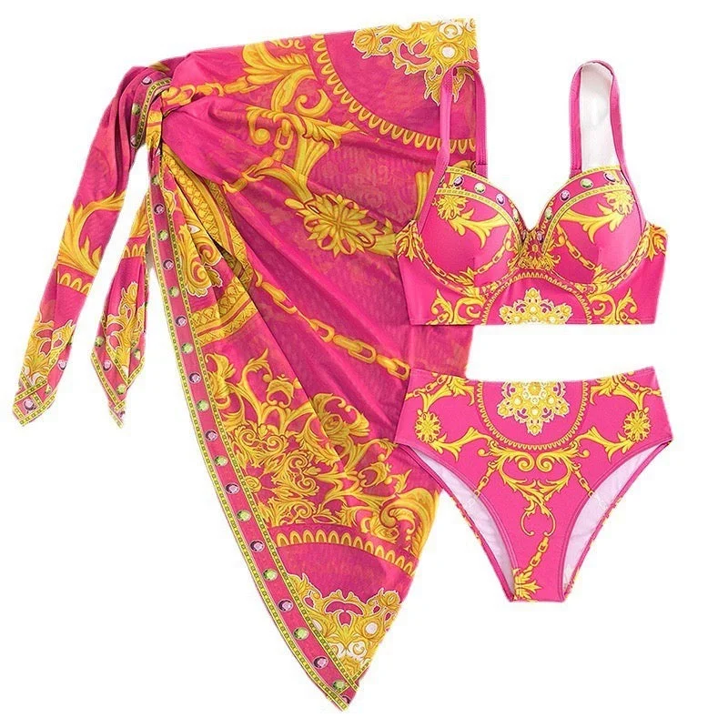 Effortless Elegance Morocco swimsuit with Sarong Skirt