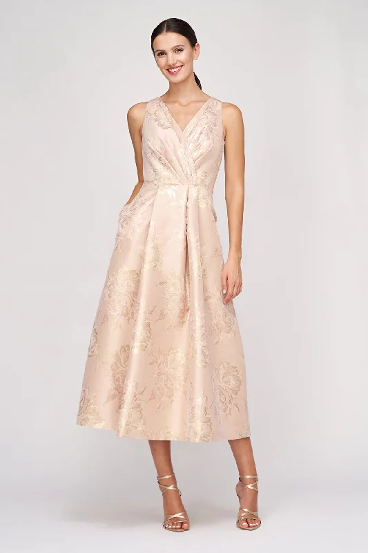 Avant-garde Design Poppy Tea Length Dress