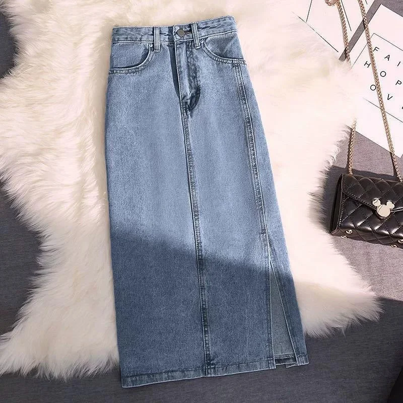 Relaxed Wear Rubello Maxi Statement Denim Skirt
