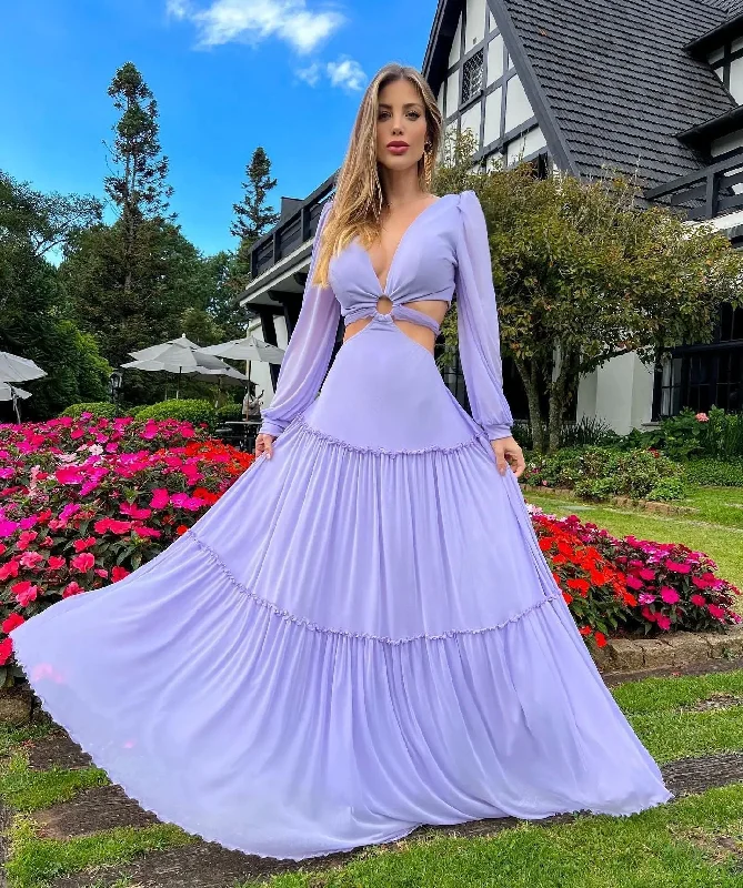 Relaxed Tops Susan Summer Maxi Dress in Lavender