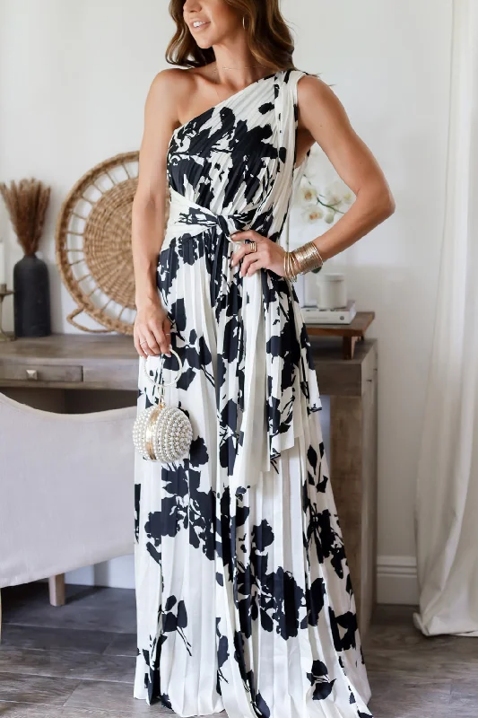 Unique Prints Arianna One Shoulder  Jumpsuit