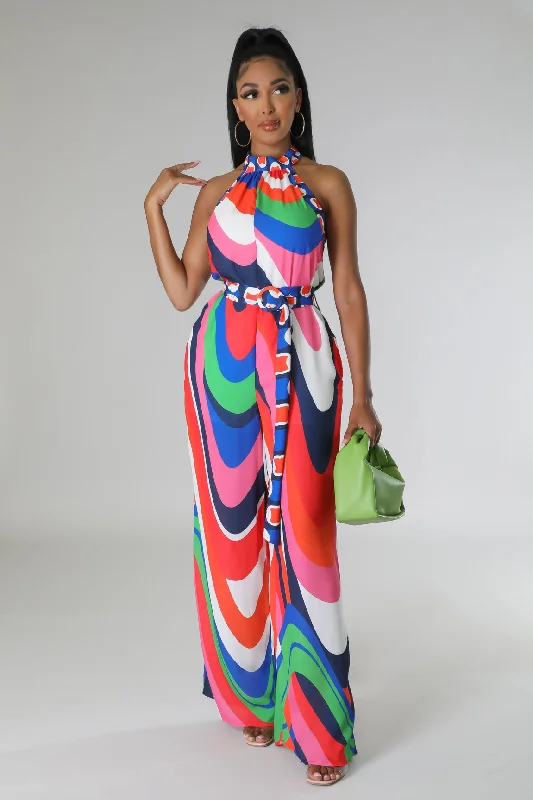 Simple Solid Color Villa Paradise Jumpsuit