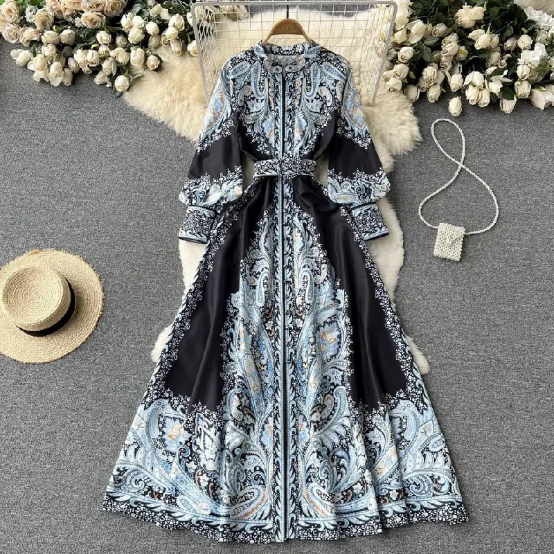 Classic Items Zeo Modest Vintage Statement Maxi Dress