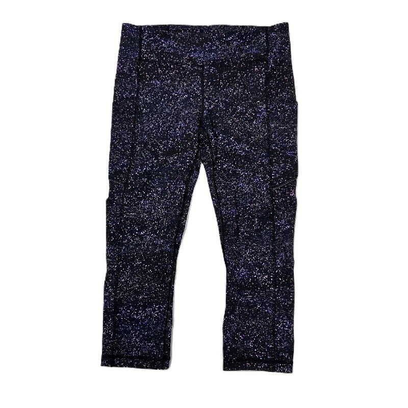 Stylish Casuals Black Athletic Leggings Capris By Lululemon, Size: 8