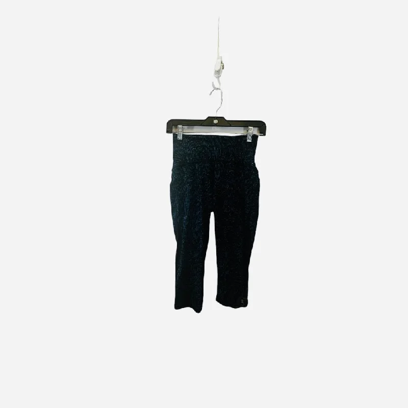 Personalized Outfit Black & Blue Athletic Leggings Capris Lululemon, Size 4