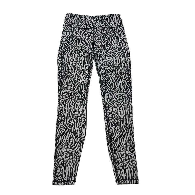Light Fit Black & White Athletic Leggings Fenty Savage, Size L