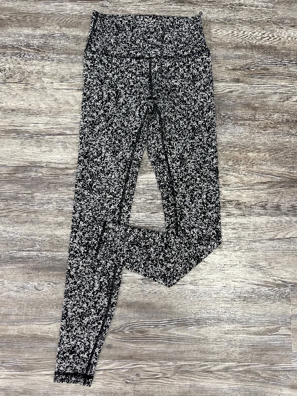 Youthful Vitality Black & White Athletic Leggings Lululemon, Size 6