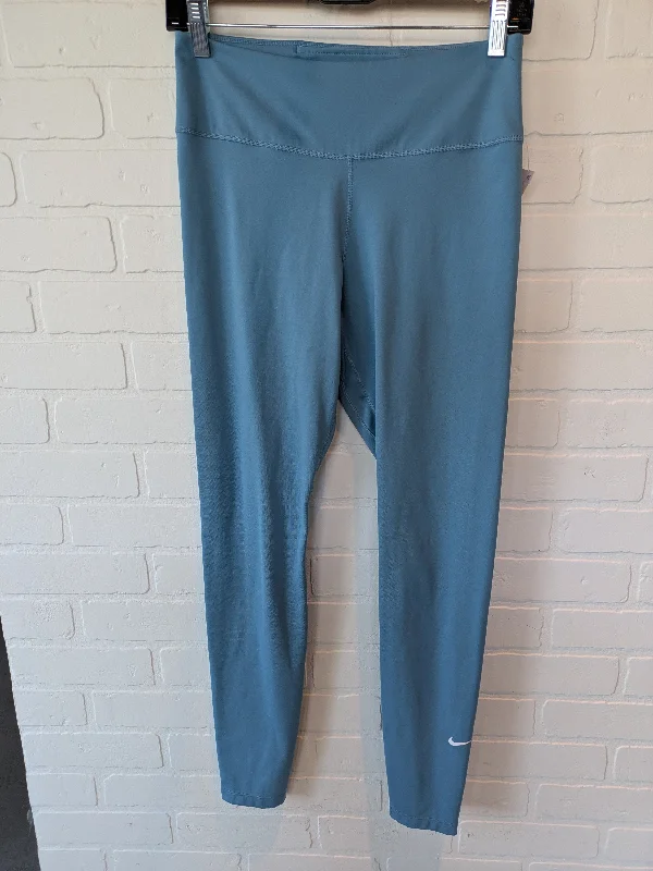 Floral Prints Blue Athletic Leggings Nike, Size 8
