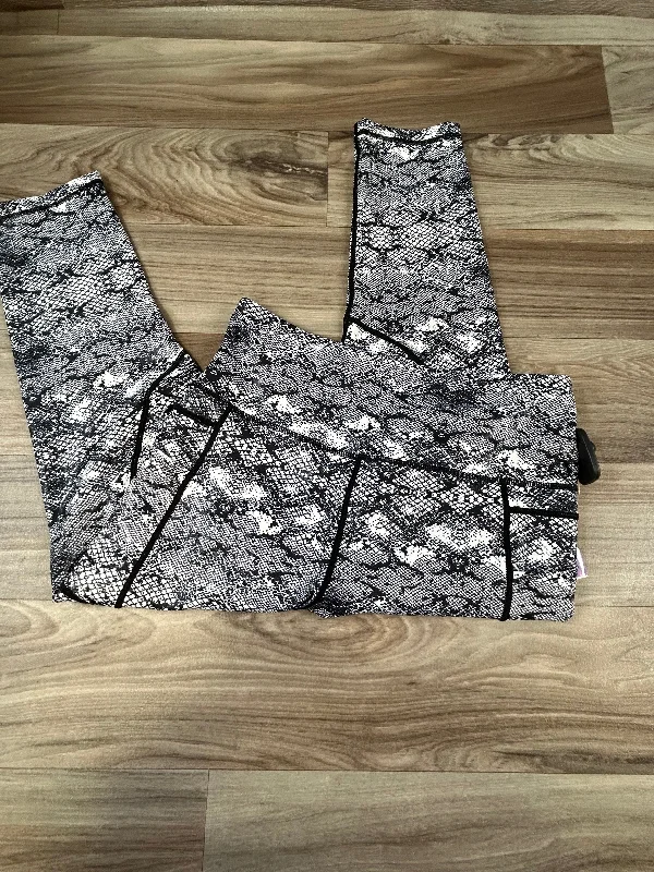 Comfortable Fashion Blue & White Athletic Leggings Zyia, Size S