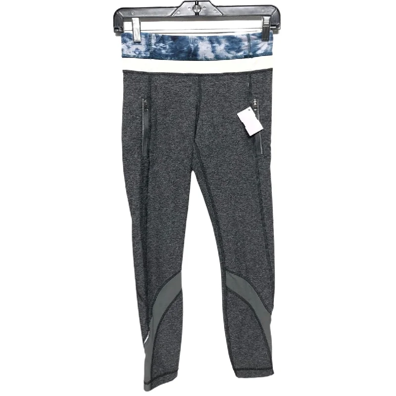 Classic Retro Grey Athletic Leggings Lululemon, Size 4