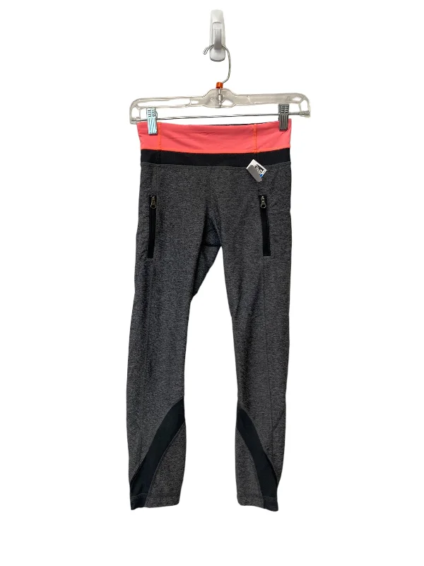 Soft Trends Grey & Pink Athletic Leggings Lululemon, Size 2