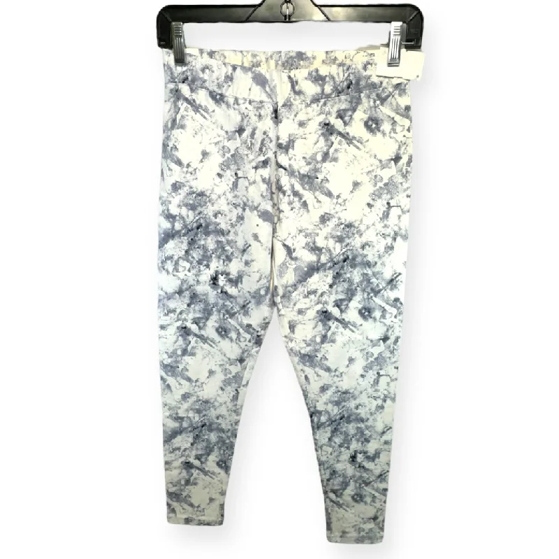 Luxury Customization Grey & White Athletic Leggings Soft Surroundings, Size Petite   Xs