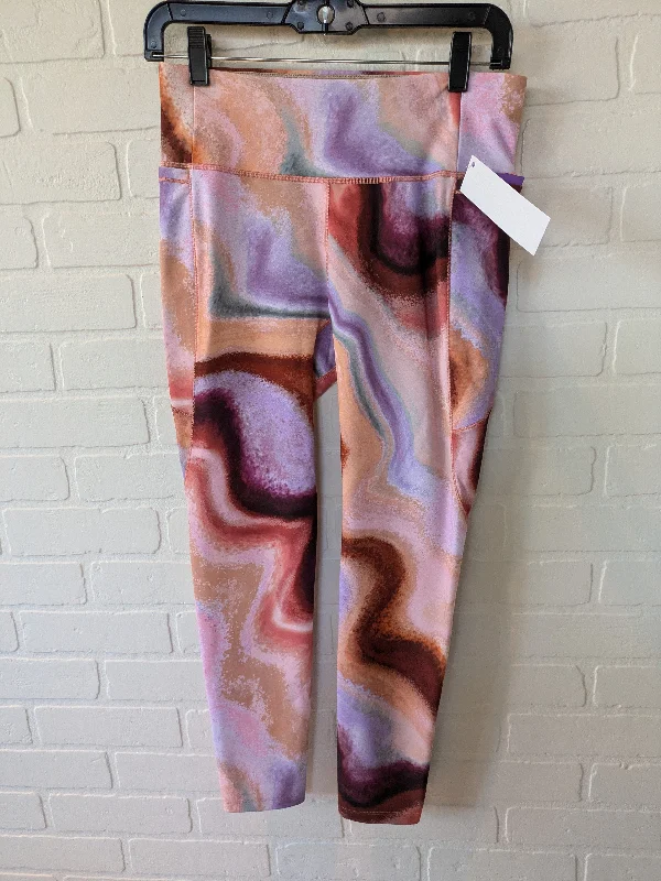 Floral Prints Orange Athletic Leggings Calia, Size 8