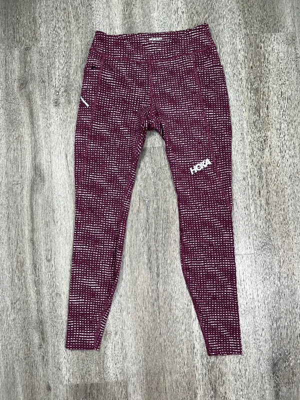 Cozy Apparel Purple Athletic Leggings Hoka, Size M