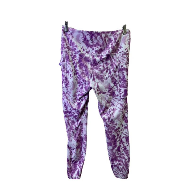 Comfortable Outfits Purple & White Athletic Leggings By Rbx, Size: M