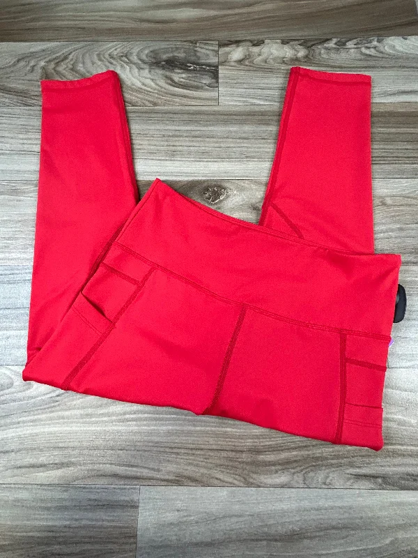 Versatile Itinerary Red Athletic Leggings Zyia, Size S