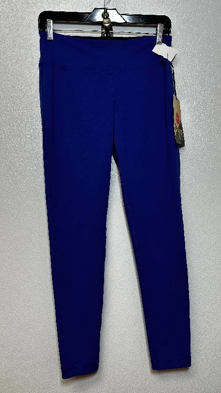 Romantic Data Royal Blue Athletic Leggings 90 Degrees By Reflex, Size S