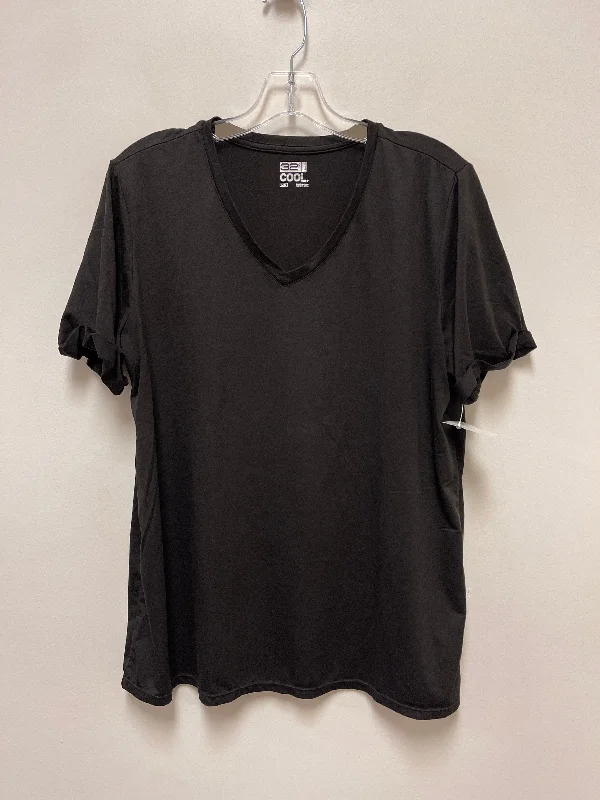 Easygoing Outfits Athletic Top Short Sleeve By 32 Degrees In Black, Size: L