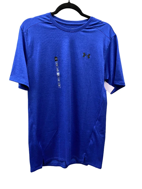 Fashion Touch Athletic Top Short Sleeve By Adidas In Blue, Size: M