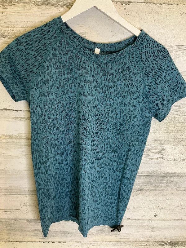 Simple Comfort Athletic Top Short Sleeve By Athleta In Blue, Size: M