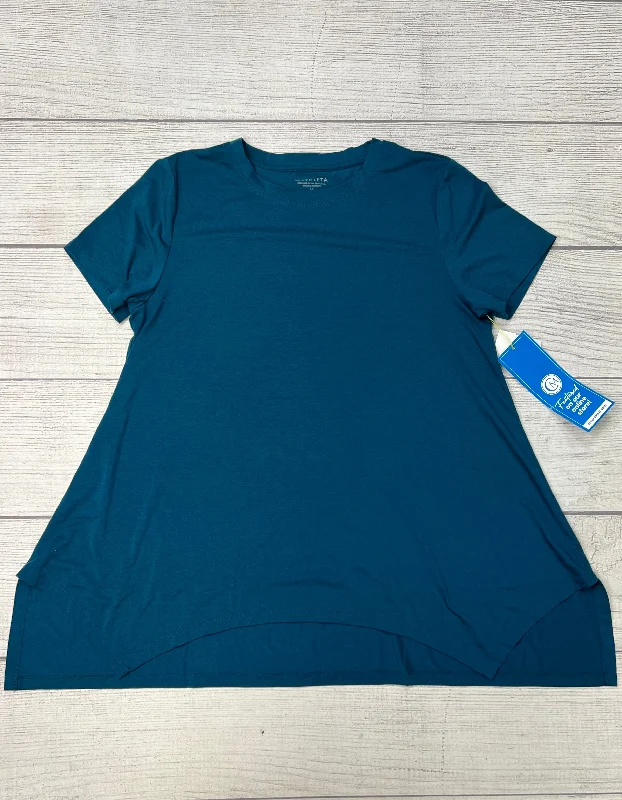 Fashionable Comfort Athletic Top Short Sleeve By Athleta In Blue, Size: M