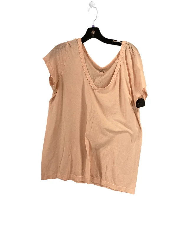 Soft Style Athletic Top Short Sleeve By Athleta In Pink, Size: Xl